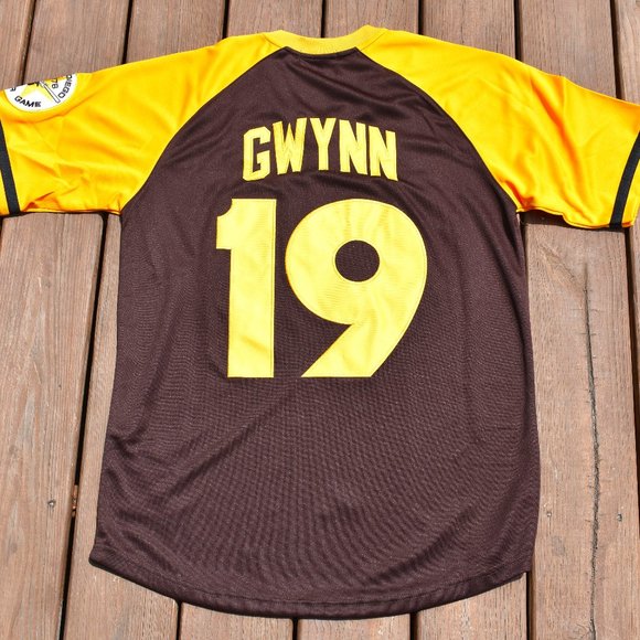 New Tony Gwynn San Diego Padres Brown Pull-Over Baseball Jersey Adult Men's Size - Picture 1 of 2